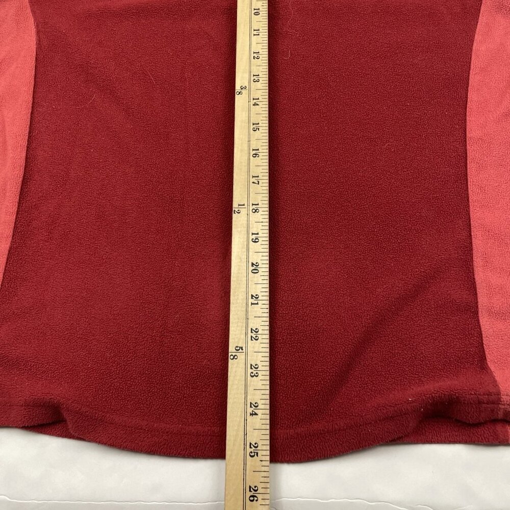 Columbia 1/4 Zip Fleece Pullover Women’s XL Sweater Lightweight Hiking Red Pink - Picture 5 of 7